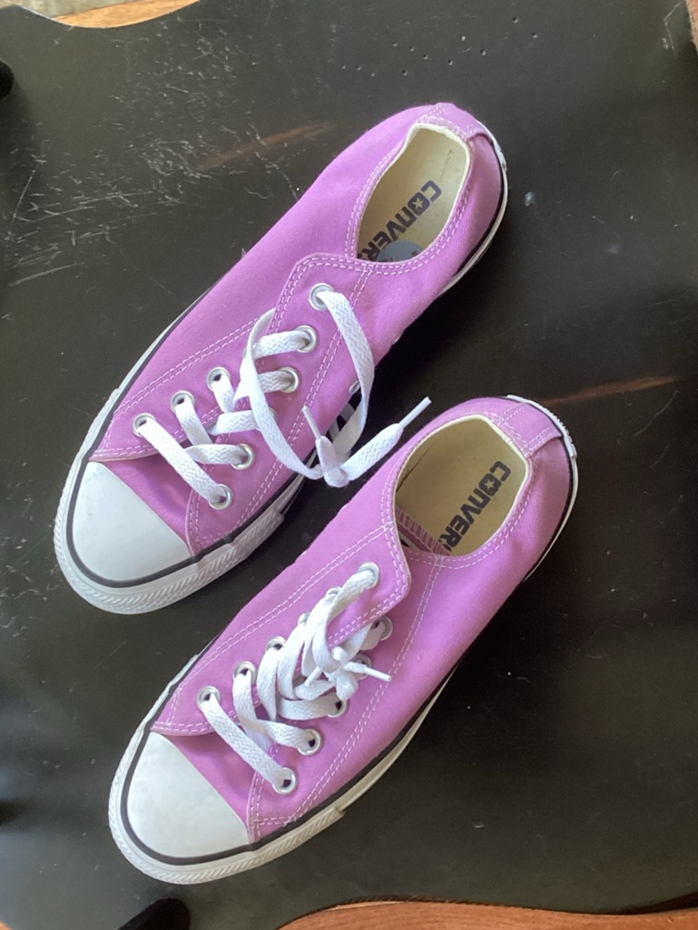 Converse Pink Low Top Canvas Sneakers - Picture 2 of 4